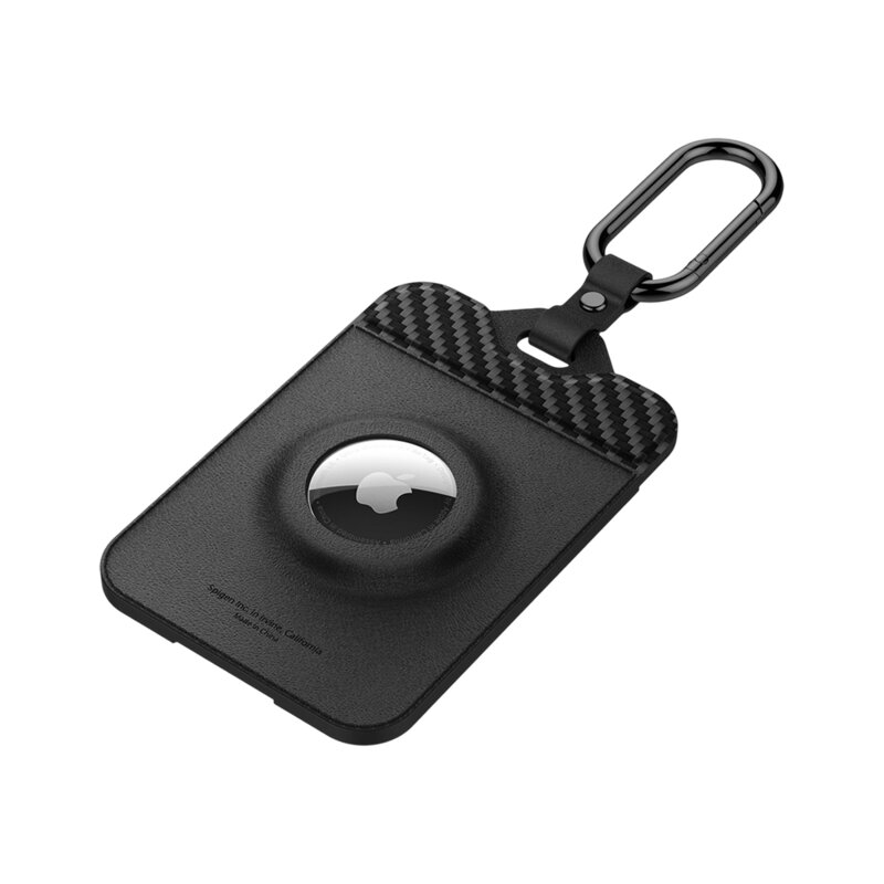 [Pachet 2x] Suport card-cheie Tesla, husa Air Tag Spigen, negru