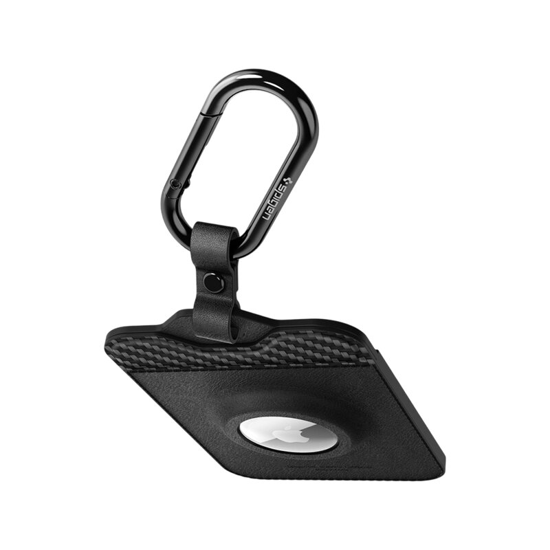 [Pachet 2x] Suport card-cheie Tesla, husa Air Tag Spigen, negru