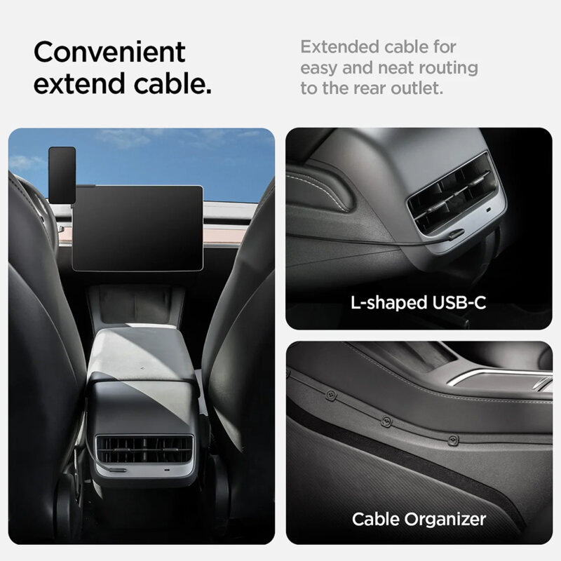 Suport telefon MagSafe cu incarcare pentru display Tesla, Spigen, 15W