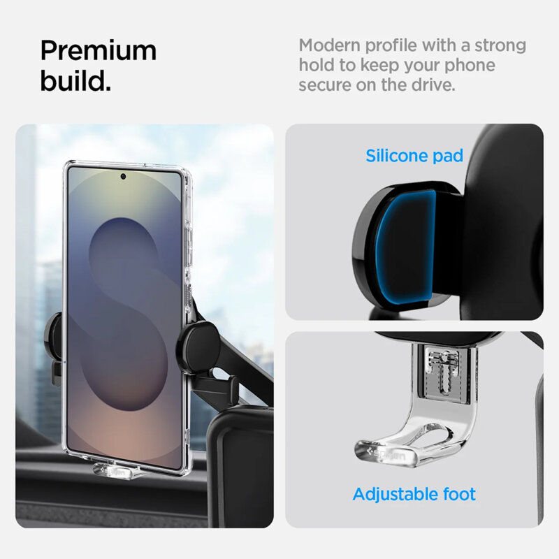 Suport telefon Spigen pentru display Tesla, fara adeziv, ajustabil