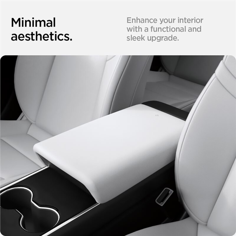 Husa pentru cotiera Tesla Model 3/Model Y, Spigen, alb