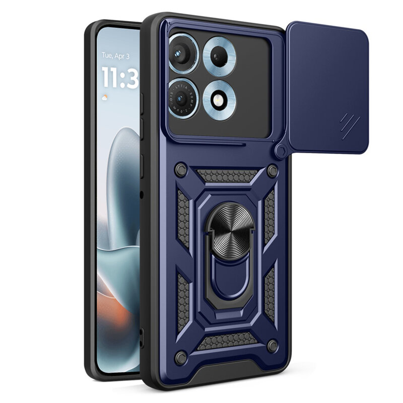 Husa Motorola Edge 70 Max protectie camera Techsuit CamShield Series, albastru