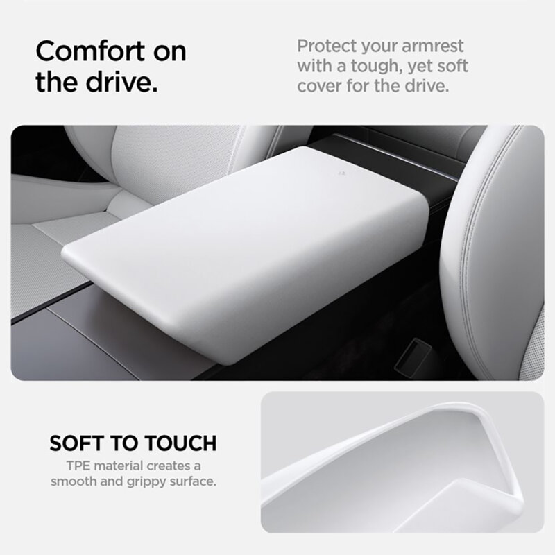 Husa pentru cotiera Tesla Highland/Juniper, Spigen, alb
