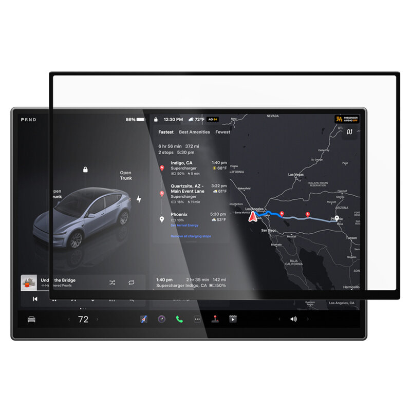 Folie mata pentru ecranul de 16'' Tesla Model Y (2026), Spigen, negru