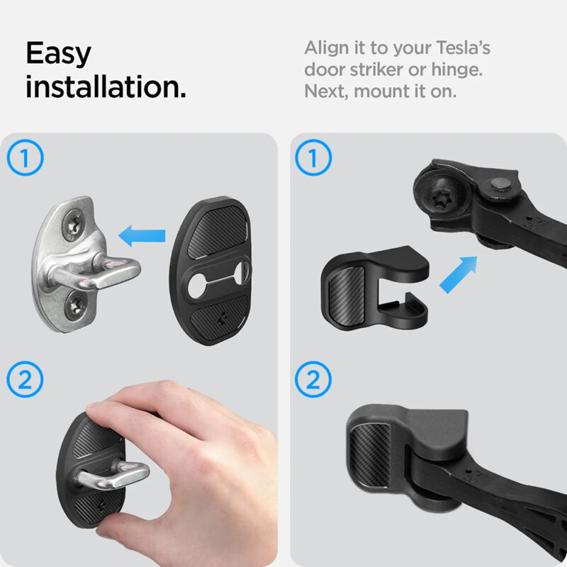 [Pachet 4x] Protectii balamale si inchideri usi Tesla Model 3/Y, Spigen