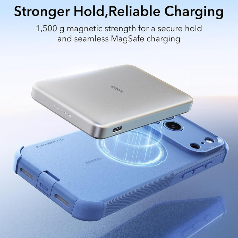 Husa iPhone 18 Pro ESR Cyber Halolock, bleu