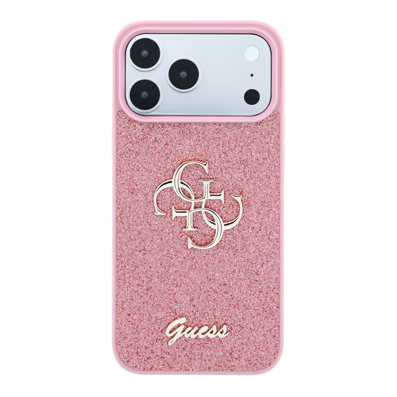 Husa Guess Glitter iPhone 18 Pro cu sclipici, roz, GUHCP18LHG4SGP