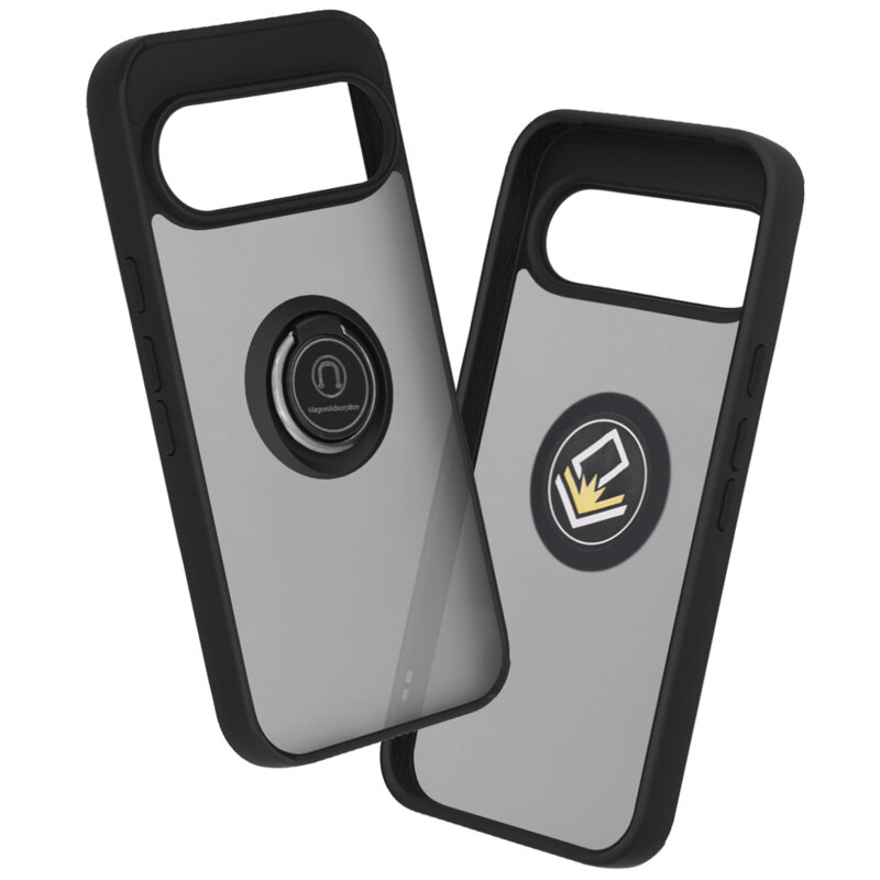 Husa Google Pixel 11 Pro XL Techsuit Glinth cu inel suport stand magnetic, negru