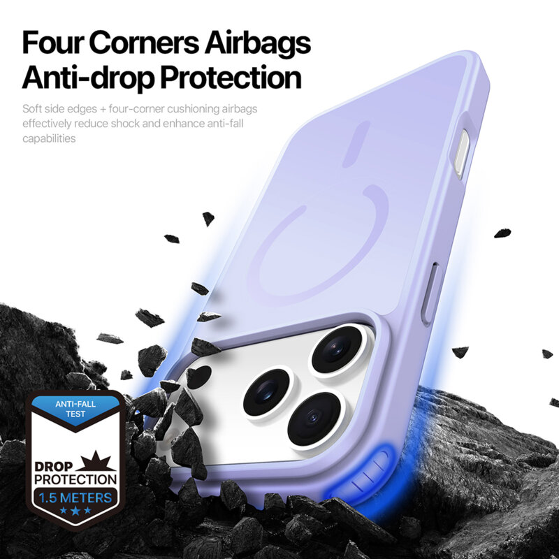 Husa iPhone 17 Pro Dux Ducis Yind MagSafe Series, mov deschis