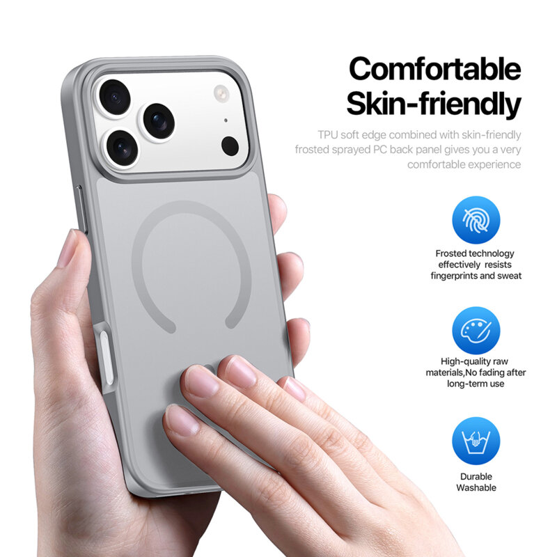 Husa iPhone 17 Pro Dux Ducis Yind MagSafe Series, portocaliu