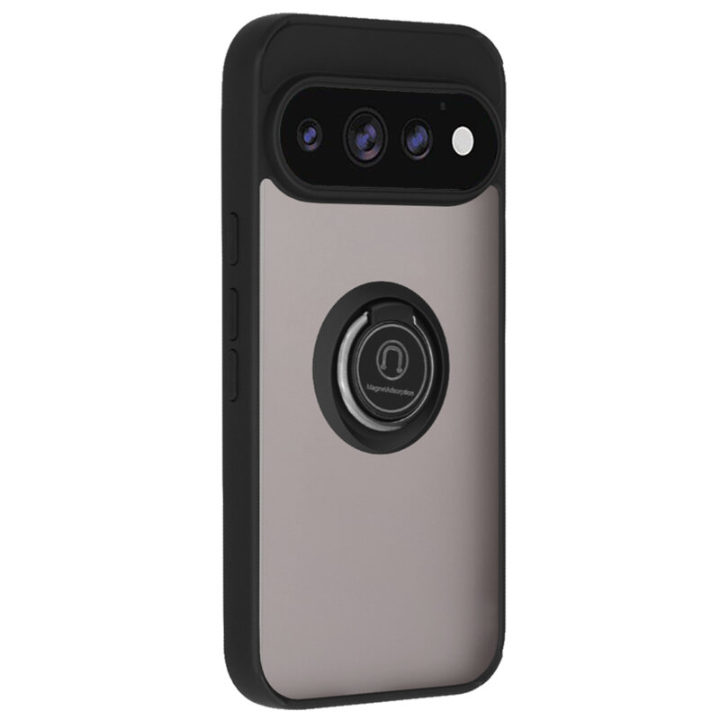 Husa Google Pixel 11 Pro XL Techsuit Glinth cu inel suport stand magnetic, negru