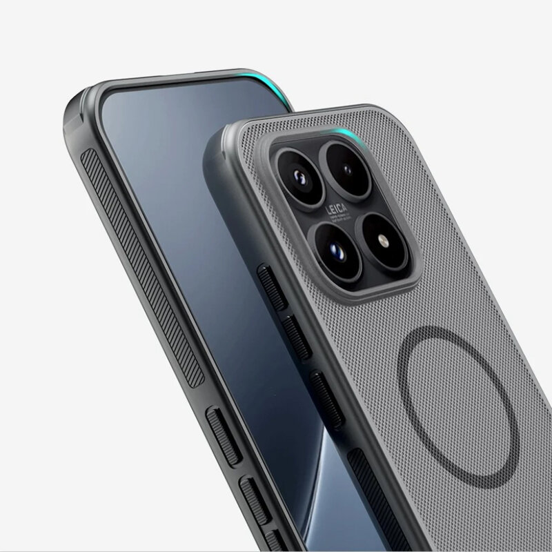 Husa Xiaomi 17 Nillkin Super Frosted Shield Pro Magnetic, negru/transparenta