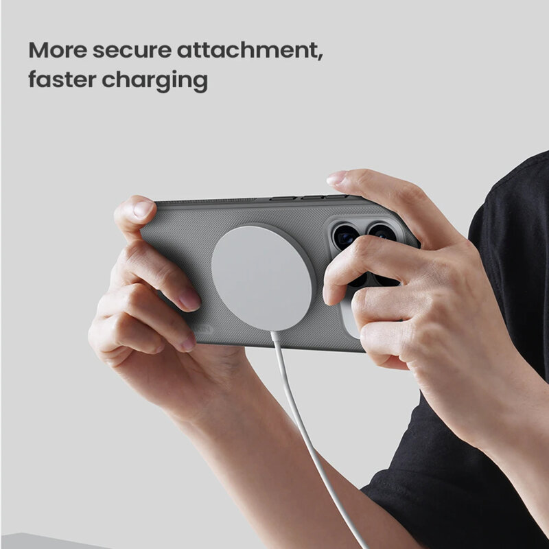 Husa Xiaomi Poco F8 Ultra Nillkin Super Frosted Shield Pro Magnetic, negru/transparenta