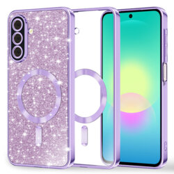 Husa premium Samsung Galaxy A27 5G Techsuit Luxury Glitter MagSafe, mov deschis