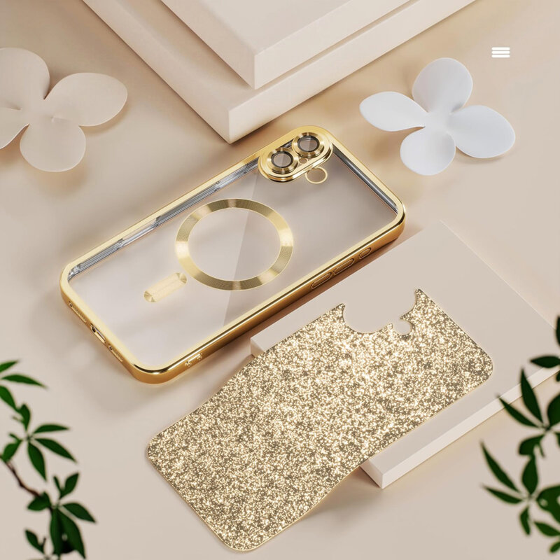Husa premium Samsung Galaxy A27 5G Techsuit Luxury Glitter MagSafe, mov deschis