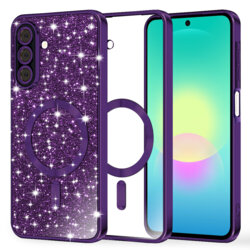 Husa premium Samsung Galaxy A27 5G Techsuit Luxury Glitter MagSafe, mov