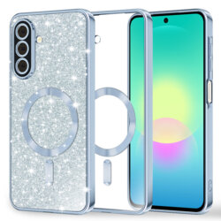 Husa premium Samsung Galaxy A27 5G Techsuit Luxury Glitter MagSafe, bleu