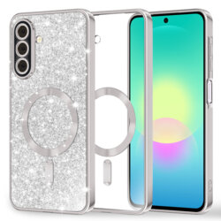 Husa premium Samsung Galaxy A27 5G Techsuit Luxury Glitter MagSafe, argintiu