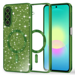 Husa premium Samsung Galaxy A27 5G Techsuit Luxury Glitter MagSafe, verde