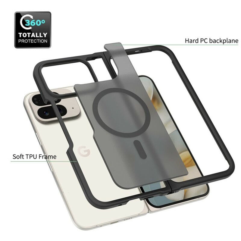 Husa Google Pixel 11 Pro Fold Techsuit PureFrost MagSafe, negru frost