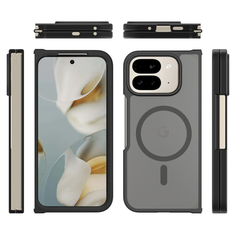 Husa Google Pixel 11 Pro Fold Techsuit PureFrost MagSafe, negru frost