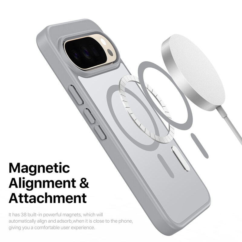Husa Google Pixel 9 Pro XL Dux Ducis Yind MagSafe Series, gri