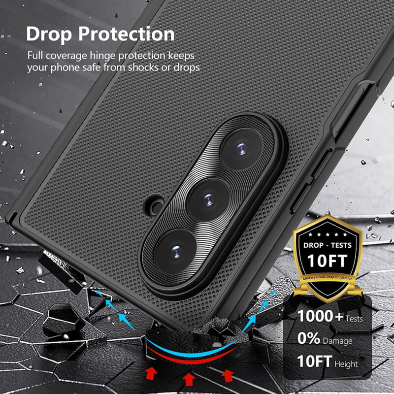 Husa Samsung Galaxy Z Fold7 Nillkin Super Frosted Shield Fold, negru