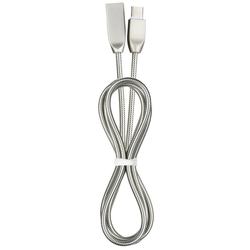 Cablu de date USB-C Metal 1.0M - Argintiu
