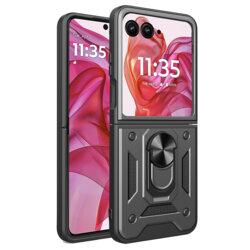 Husa Motorola Razr 70 Plus protectie camera Techsuit CamShield Series, negru