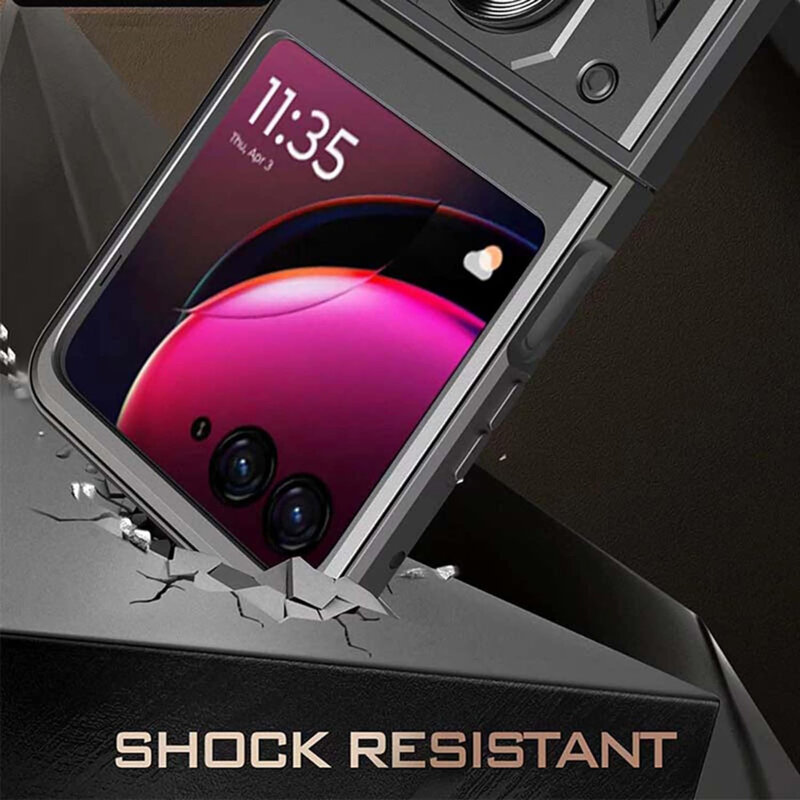 Husa Motorola Razr 70 Plus protectie camera Techsuit CamShield Series, negru