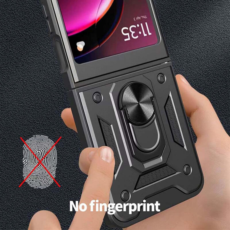 Husa Motorola Razr 70 Plus protectie camera Techsuit CamShield Series, negru