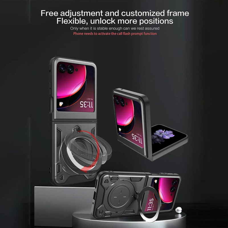 Husa Motorola Razr 70 Plus Techsuit CamGuard Pro, negru
