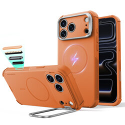 Husa iPhone 17 Pro ESR Cyber Armor Kickstand, portocaliu