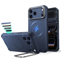 Husa iPhone 18 Pro ESR Cyber Armor Kickstand, albastru