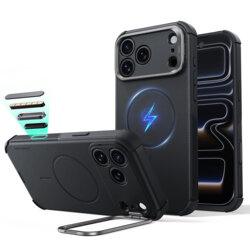 Husa iPhone 18 Pro ESR Cyber Armor Kickstand, negru