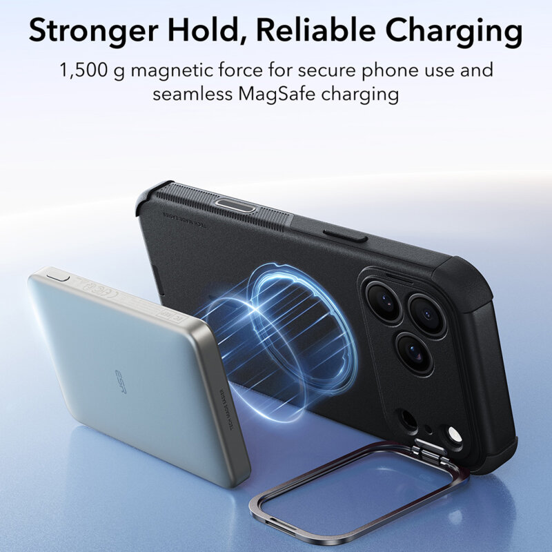 Husa iPhone 18 Pro ESR Cyber Armor Kickstand, negru