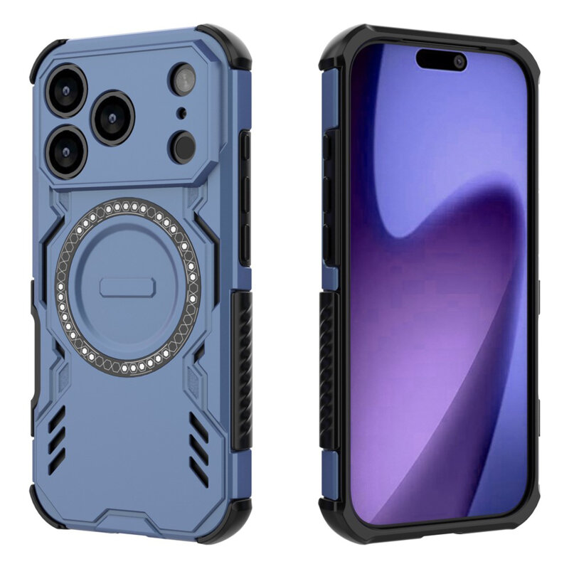 Husa iPhone 18 Pro Techsuit ArmorMag Case, albastru
