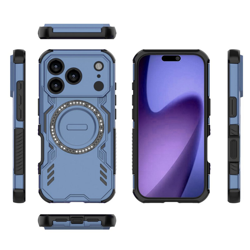 Husa iPhone 18 Pro Max Techsuit ArmorMag Case, albastru