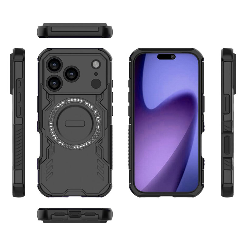 Husa iPhone 18 Pro Max Techsuit ArmorMag Case, negru