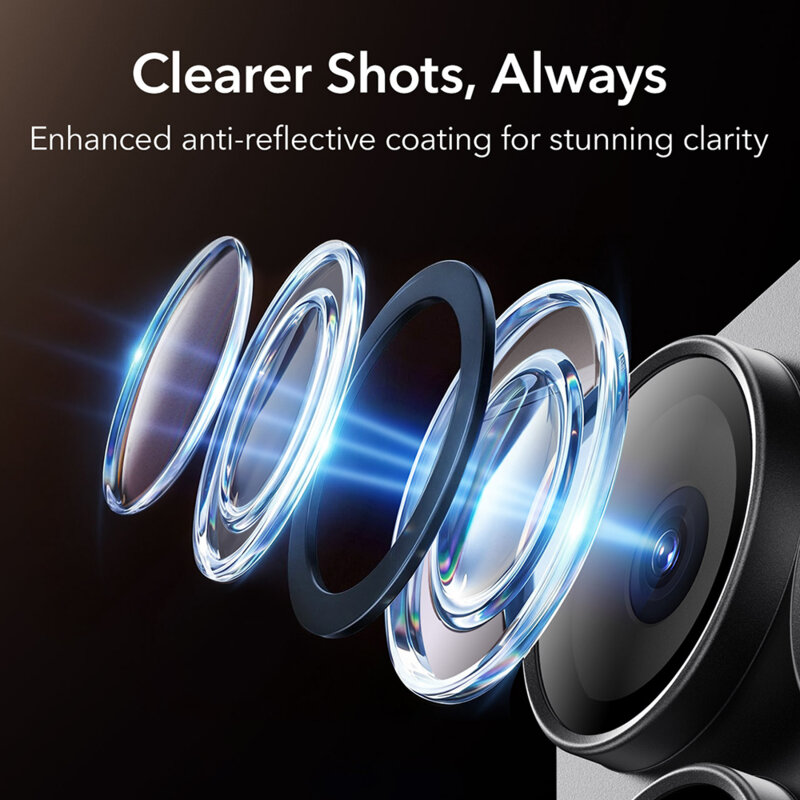 Folie sticla camera iPhone 18 Pro Max ESR Armorite Pro, negru