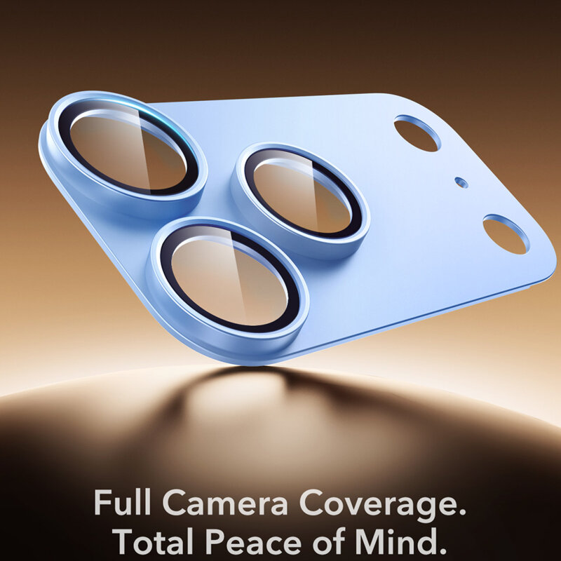 Folie sticla camera iPhone 18 Pro ESR Armorite Pro, bleu