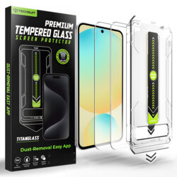 [Pachet 2x] Folie Samsung Galaxy S24 FE, deblocare prin amprenta, Techsuit TitanGlass CrystalHD, transparenta