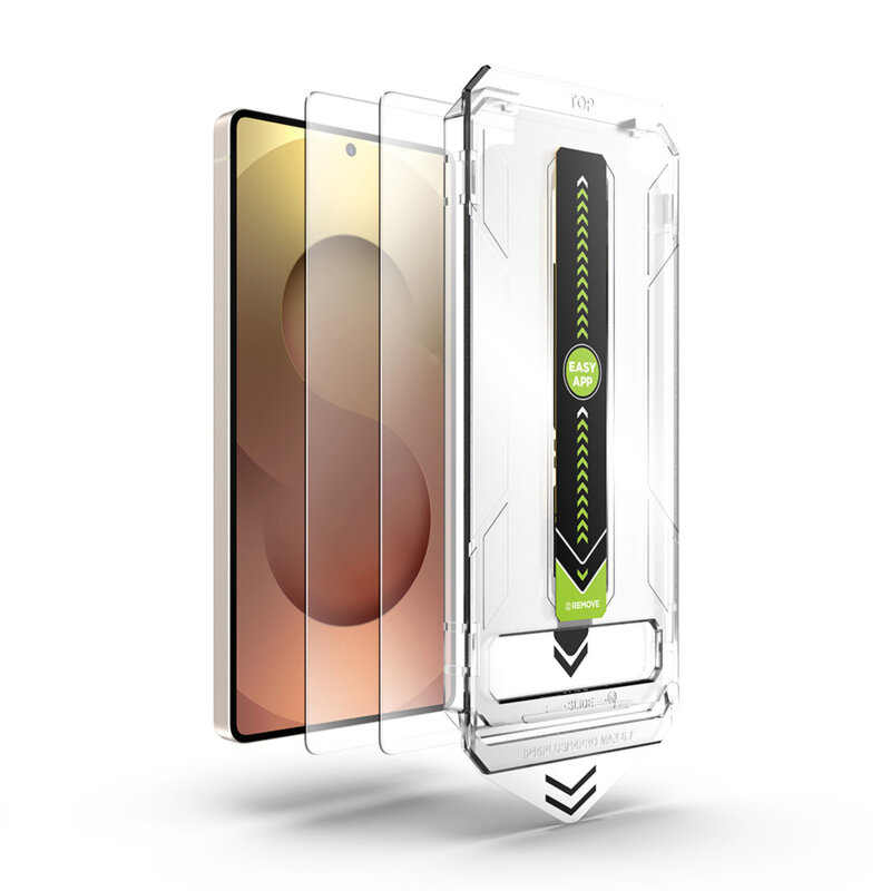 [Pachet 2x] Folie Samsung Galaxy S24 FE, deblocare prin amprenta, Techsuit TitanGlass CrystalHD, transparenta