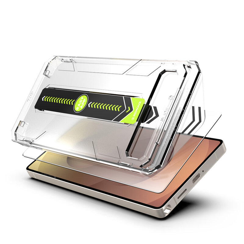 [Pachet 2x] Folie Samsung Galaxy S24 FE, deblocare prin amprenta, Techsuit TitanGlass CrystalHD, transparenta