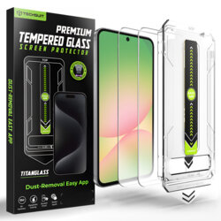 [Pachet 2x] Folie Samsung Galaxy A56 5G, deblocare prin amprenta, Techsuit TitanGlass CrystalHD, transparenta
