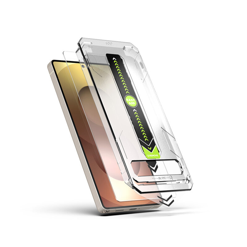 Folie Samsung Galaxy S24 FE, deblocare prin amprenta, Techsuit TitanGlass CrystalHD, transparenta
