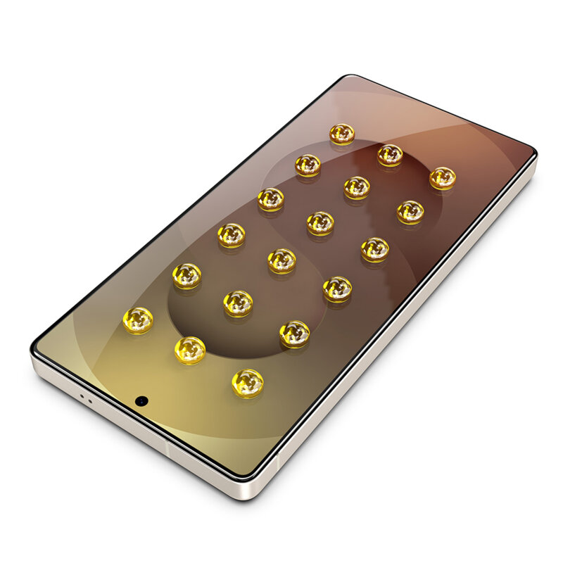 Folie Samsung Galaxy S24 FE, deblocare prin amprenta, Techsuit TitanGlass CrystalHD, transparenta