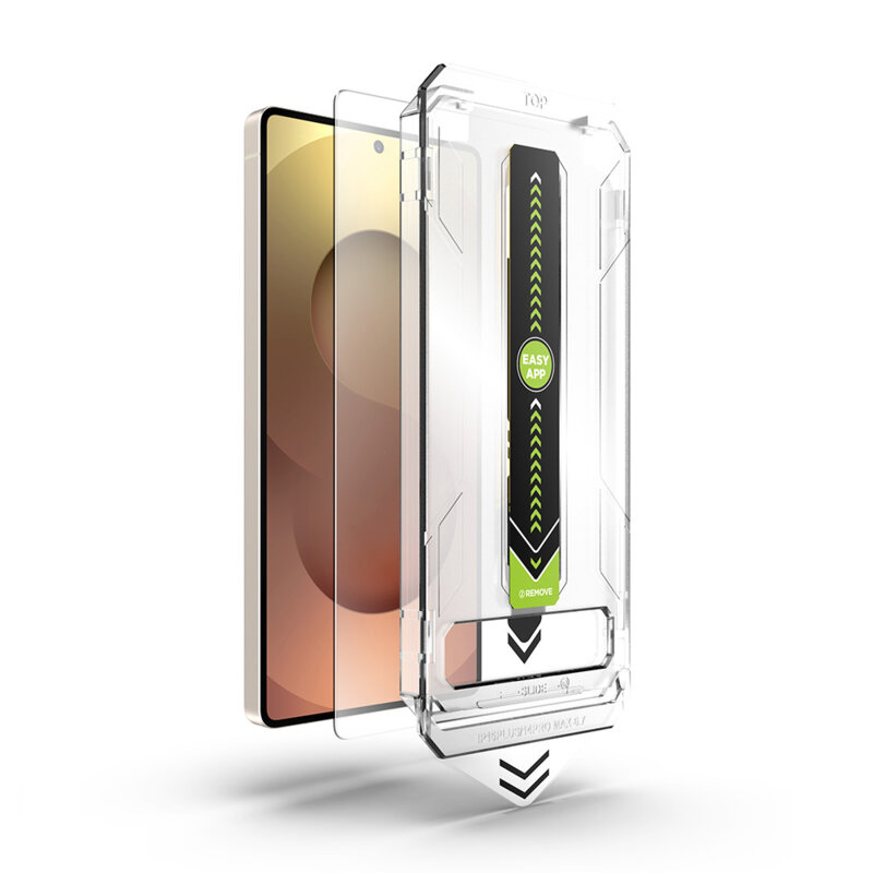 Folie Samsung Galaxy A56 5G, deblocare prin amprenta, Techsuit TitanGlass CrystalHD, transparenta