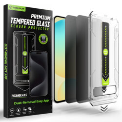 [Pachet 2x] Folie Samsung Galaxy S24 FE, deblocare prin amprenta, Techsuit TitanGlass CrystalHD, privacy