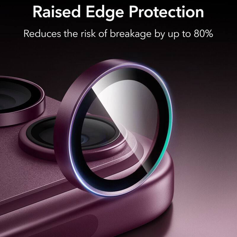 Folie sticla camera iPhone 18 Pro ESR Armorite Camera Lens Protectors, bordo